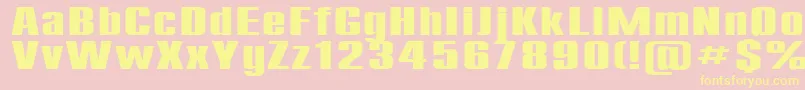 Подробнее о шрифте Compact185b Шрифт Compact185b – жёлтые шрифты на розовом фоне