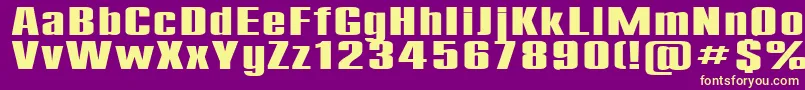 Compact185b Font – Yellow Fonts on Purple Background