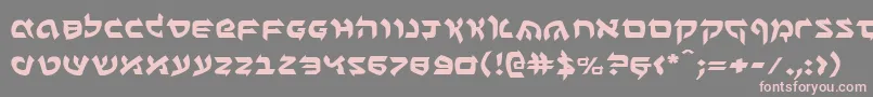 BenZionExpanded Font – Pink Fonts on Gray Background