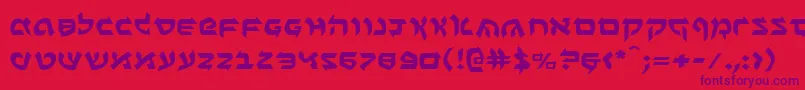 BenZionExpanded Font – Purple Fonts on Red Background