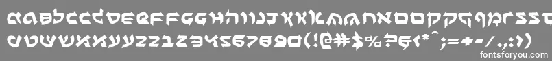 フォントBenZionExpanded – 灰色の背景に白い文字