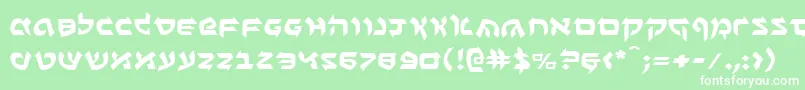 Шрифт BenZionExpanded – белые шрифты на зелёном фоне