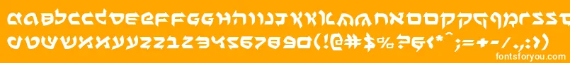 BenZionExpanded Font – White Fonts on Orange Background