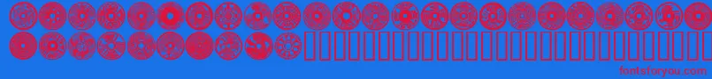 Malacates Font – Red Fonts on Blue Background