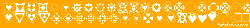Heart Things Font – White Fonts on Orange Background