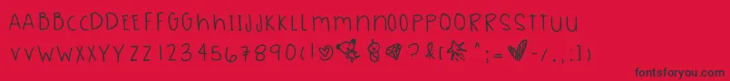 Seagreen Font – Black Fonts on Red Background