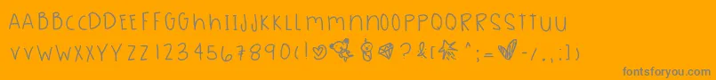 Seagreen-Schriftart – Graue Schriften auf orangefarbenem Hintergrund