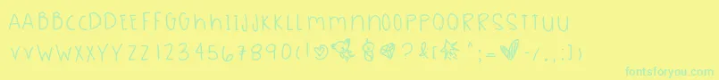 Lisätietoja Seagreen-fontista Seagreen-fontti – vihreät fontit keltaisella taustalla