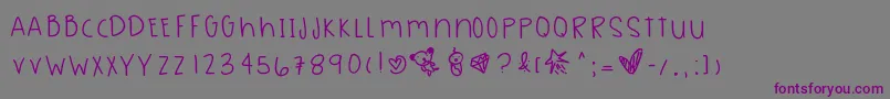 Seagreen Font – Purple Fonts on Gray Background