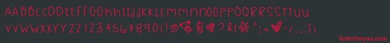 Seagreen Font – Red Fonts on Black Background