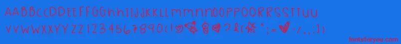 Seagreen Font – Red Fonts on Blue Background