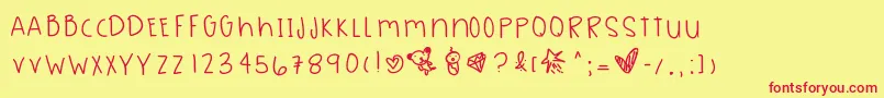 Seagreen Font – Red Fonts on Yellow Background