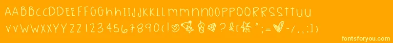 Seagreen Font – Yellow Fonts on Orange Background