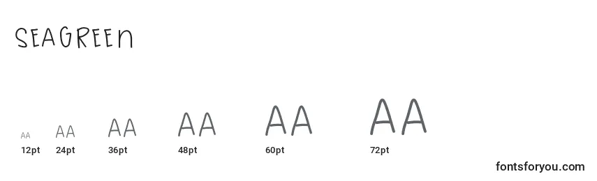 Seagreen Font Sizes