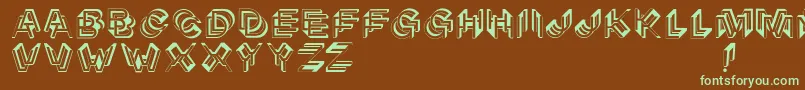 Architypogra Font – Green Fonts on Brown Background