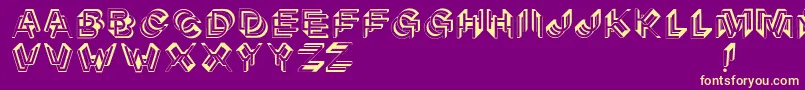 Architypogra Font – Yellow Fonts on Purple Background