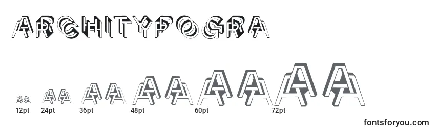 Architypogra Font Sizes