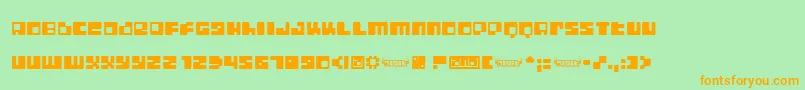 Digilf Font – Orange Fonts on Green Background