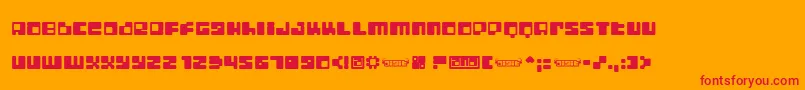 Digilf Font – Red Fonts on Orange Background