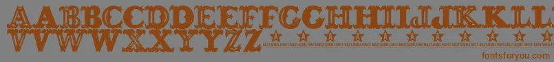 Bonesoup Font – Brown Fonts on Gray Background