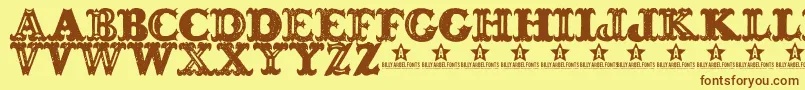 Bonesoup Font – Brown Fonts on Yellow Background