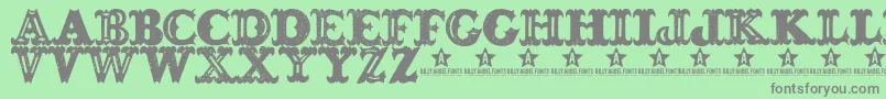 Bonesoup Font – Gray Fonts on Green Background