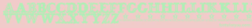 Bonesoup Font – Green Fonts on Pink Background