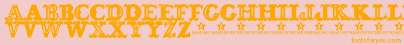 Bonesoup Font – Orange Fonts on Pink Background