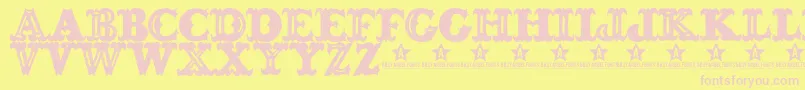 Bonesoup Font – Pink Fonts on Yellow Background