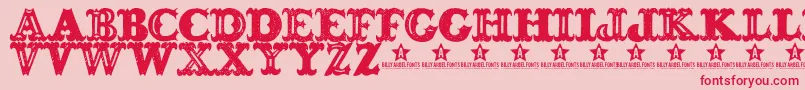 Bonesoup Font – Red Fonts on Pink Background