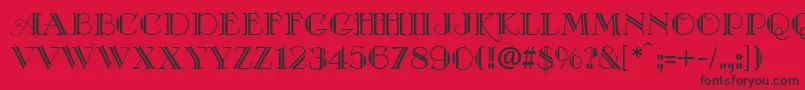 フォントCafeDeFranceDeco – 赤い背景に黒い文字