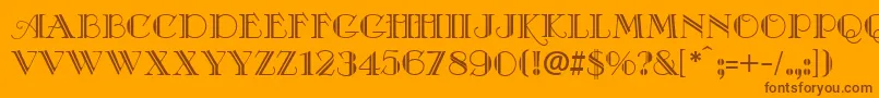 fuente CafeDeFranceDeco – Fuentes Marrones Sobre Fondo Naranja
