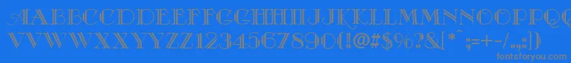 CafeDeFranceDeco Font – Gray Fonts on Blue Background
