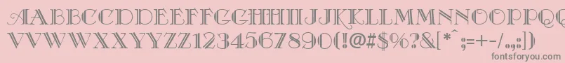 CafeDeFranceDeco-Schriftart – Graue Schriften auf rosa Hintergrund