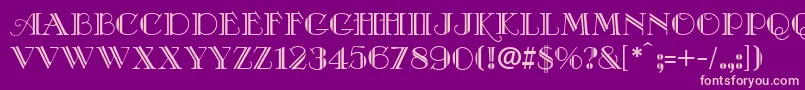 CafeDeFranceDeco Font – Pink Fonts on Purple Background