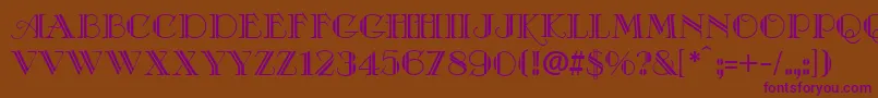 CafeDeFranceDeco Font – Purple Fonts on Brown Background