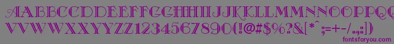 CafeDeFranceDeco Font – Purple Fonts on Gray Background