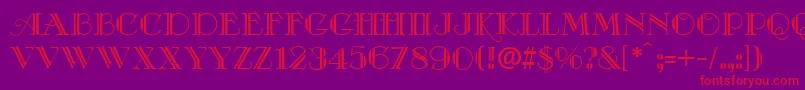 CafeDeFranceDeco Font – Red Fonts on Purple Background