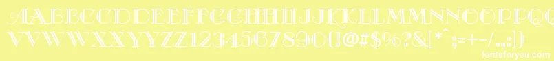 CafeDeFranceDeco Font – White Fonts on Yellow Background