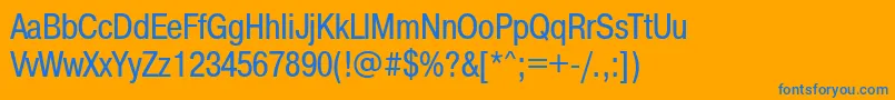 Pragmaticacondtt Font – Blue Fonts on Orange Background