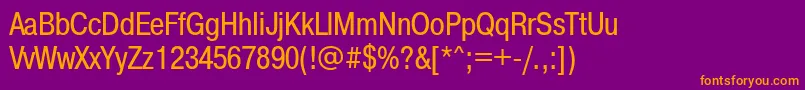 Pragmaticacondtt Font – Orange Fonts on Purple Background