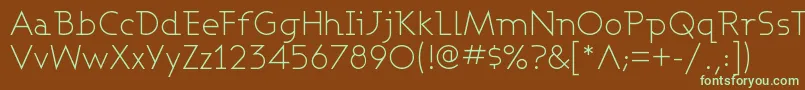 AshbyLight Font – Green Fonts on Brown Background