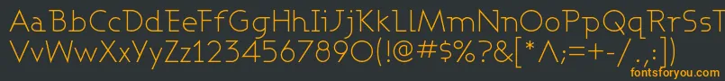 AshbyLight Font – Orange Fonts on Black Background