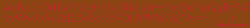 AshbyLight Font – Red Fonts on Brown Background