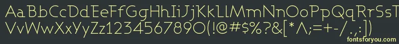 AshbyLight Font – Yellow Fonts on Black Background