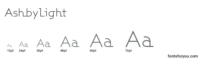 AshbyLight Font Sizes