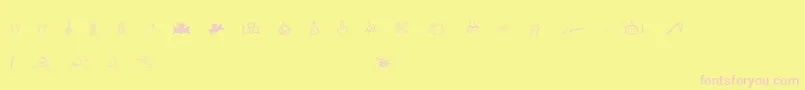 フォントHalloweenTrick – ピンクのフォント、黄色の背景