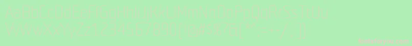 フォントTeutonweiss – 緑の背景にピンクのフォント