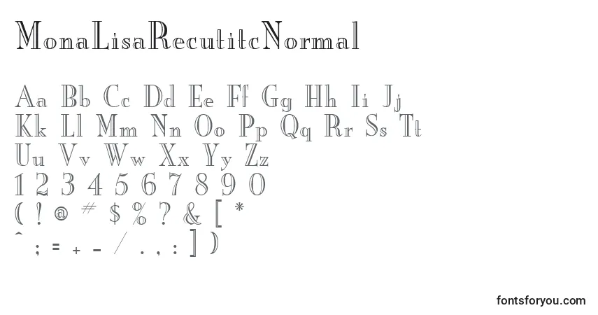 A fonte MonaLisaRecutitcNormal – alfabeto, números, caracteres especiais