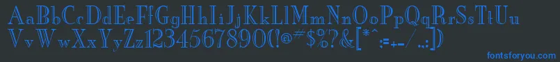 MonaLisaRecutitcNormal Font – Blue Fonts on Black Background